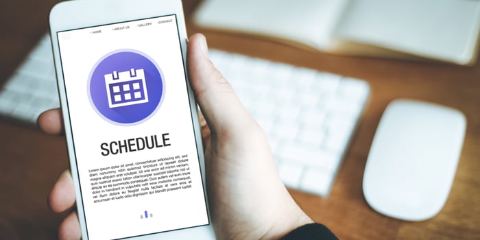 scheduling appointment on mobile